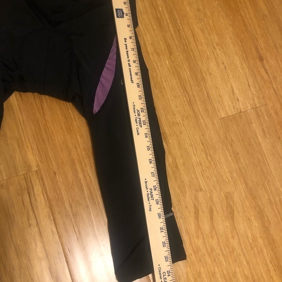 Women’s Santic padded 3/4 cycling‎ pants Small Black and purple bicycle riding - Picture 11 of 13